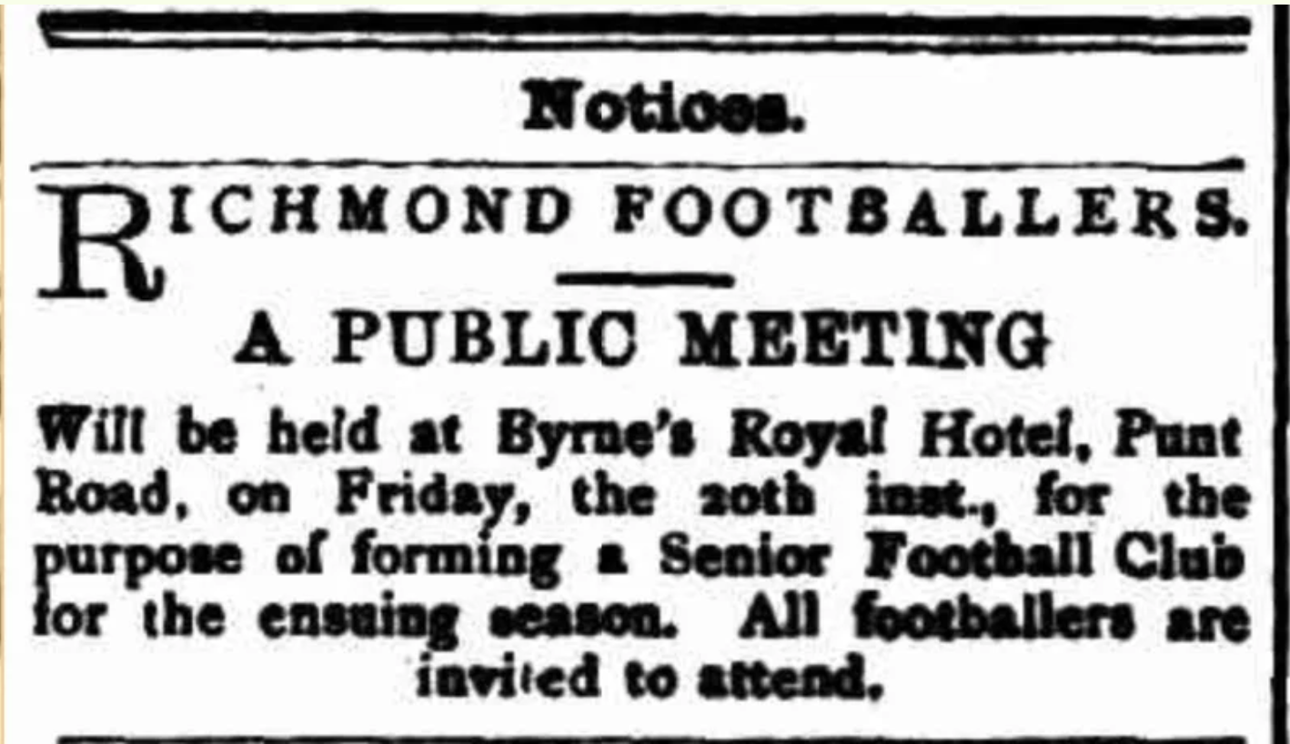 The historic advertisement, published Feb 11 1885, pg 2 of The Richmond Guardian.